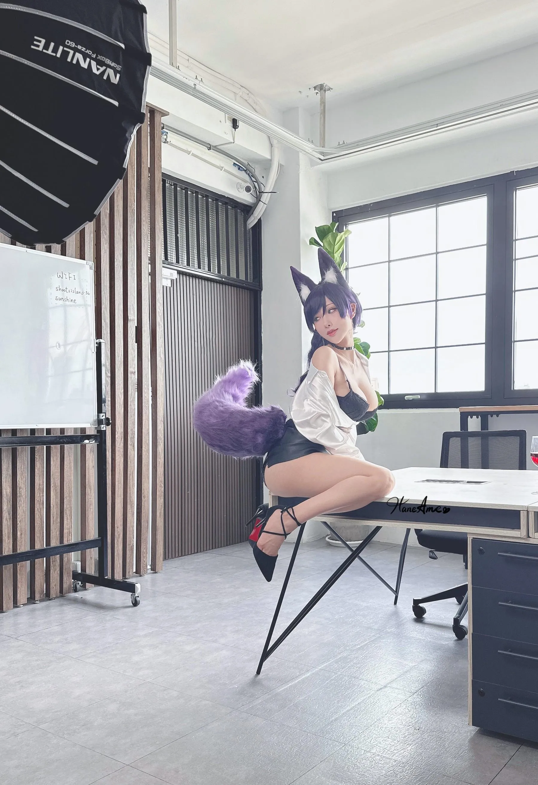 雨波_HaneAme – NO.192.2023年06月新品订阅4套视频-Seki Sexy OL Foxy [51P]插图7